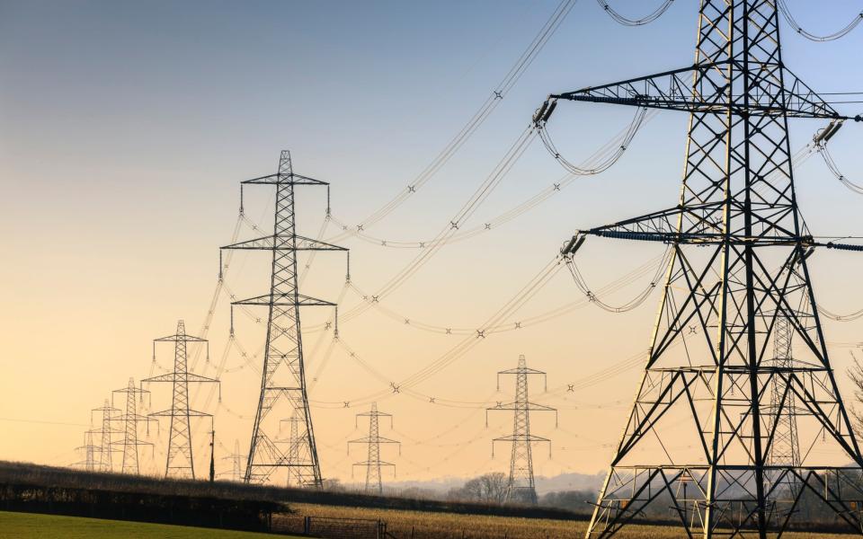 Electricity pylons of the National Grid