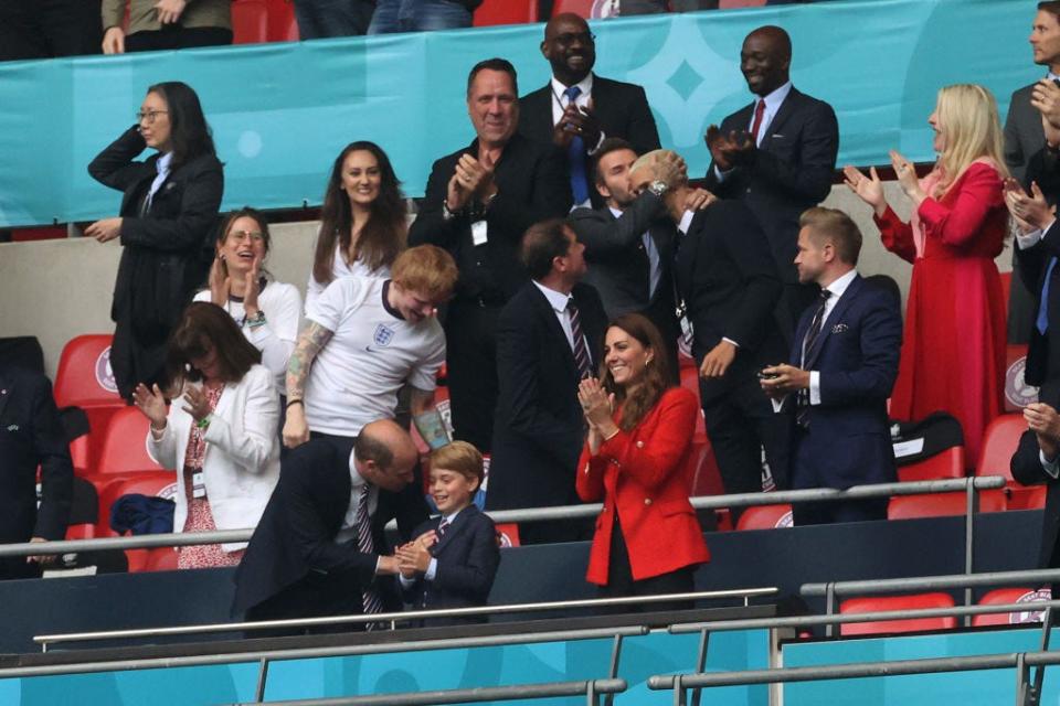 <p>On June 29, Prince George was the envy of many English kids when he was sat in Wembley Stadium's royal box for England's winning Last 16 Euros match against Germany.</p><p>The seven-year-old (who turns eight in July) joing his parents, the Duke and Duchess of Cambridge in the box but also A-Listers like Ed Sheeran and his wife Cherry, David and Romeo Beckham, Ellie Goulding and Caspar Jopling and former England goalkeeper David Seaman.</p><p>George matched his Dad in a suit and tie and was seen celebrating the goals and standing for the national anthem, about his great-grandmother. What a life.</p>