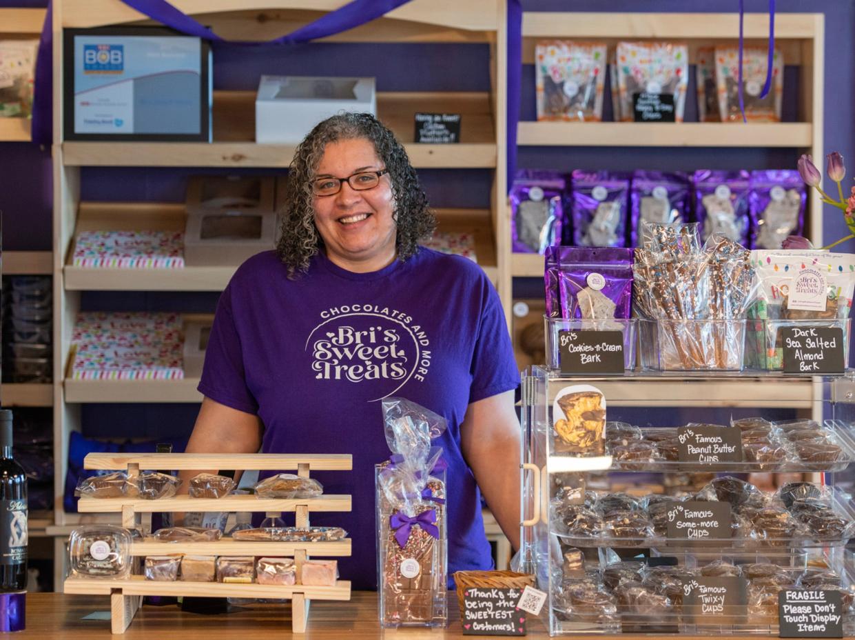 Briana Azier owns Bri’s Sweet Treats inside the Worcester Public Market.