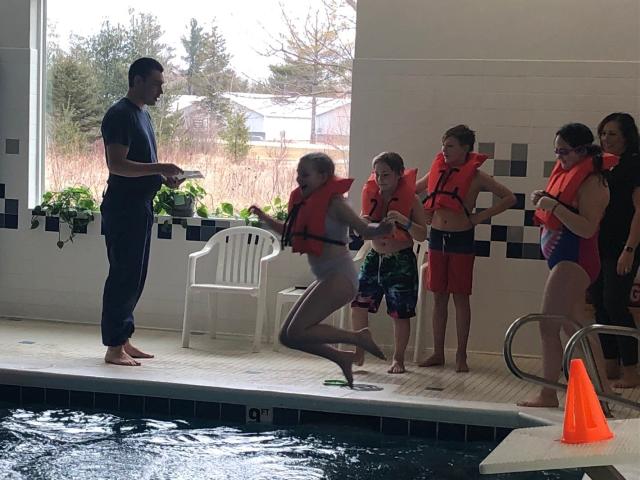 Coast Guard and schools team up with Charlevoix pool for safety