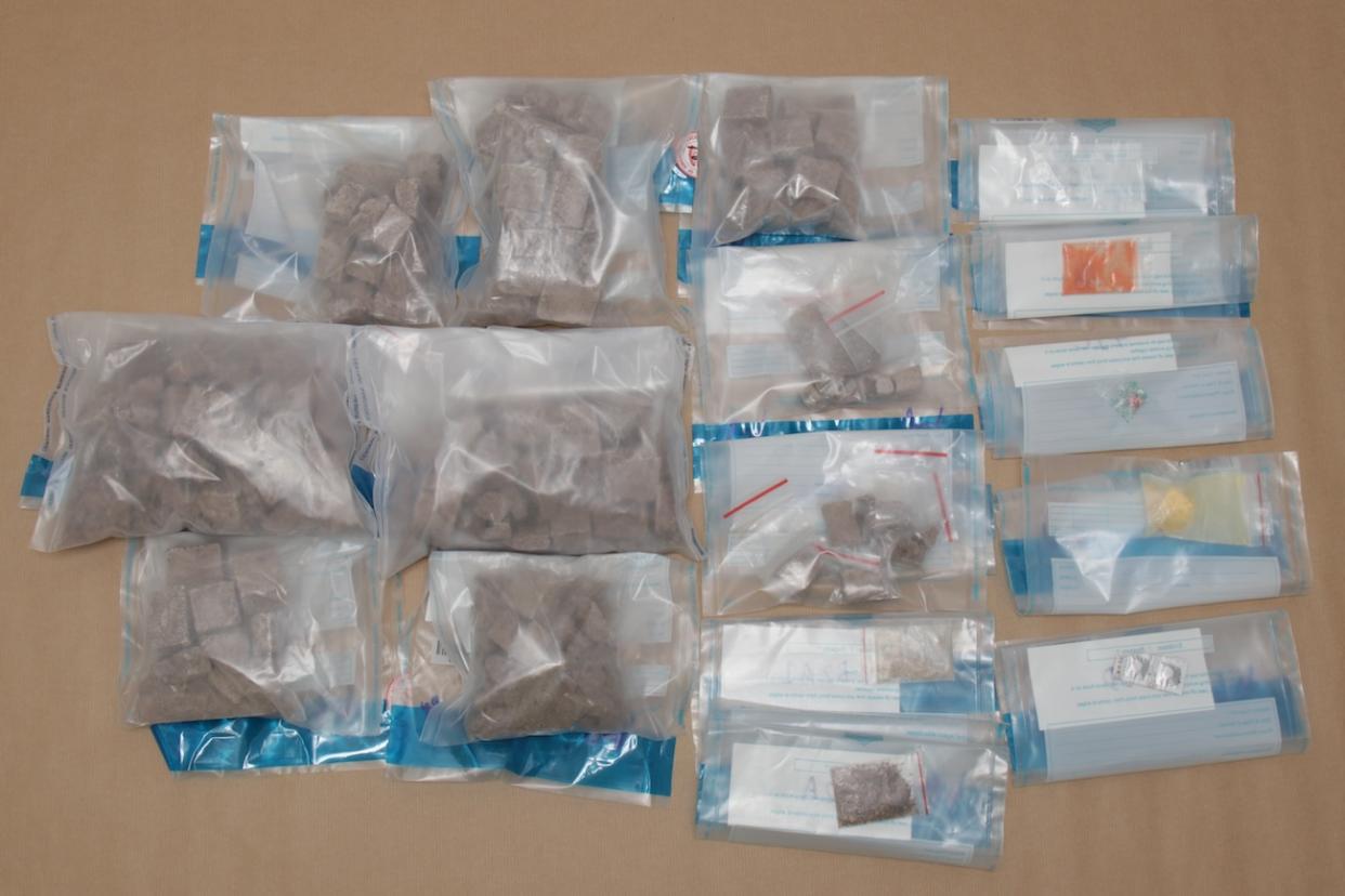 Drugs seized from an operation conducted by CNB in the vicinity of MacPherson Lane and Jalan Chengkek on 17 April. (PHOTO: Central Narcotics Bureau)