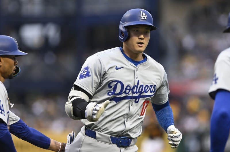 Los Angeles Dodgers designated hitter Shohei Ohtani hit 27 home runs through 83 games this season. File Photo by Archie Carpenter/UPI