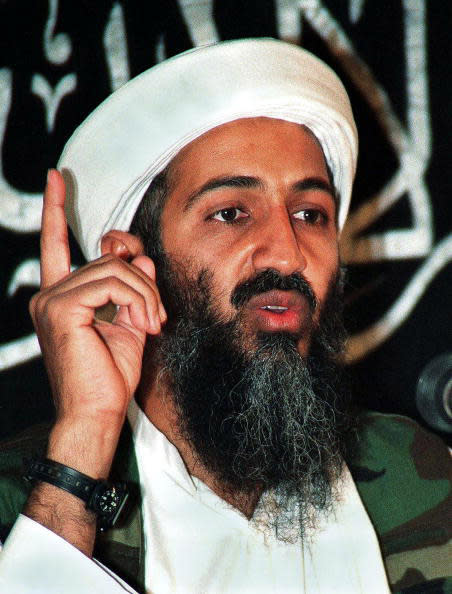 The Saudi dissident Osama bin Laden and leader of the terror network Al Qaeda, who masterminded the 9/11 terror attacks in New York was killed by the US Navy SEALs in night time raid on a compound in Pakistan. March 10, 1957-May 2, 2011. (Photo by AFP/Getty Images)