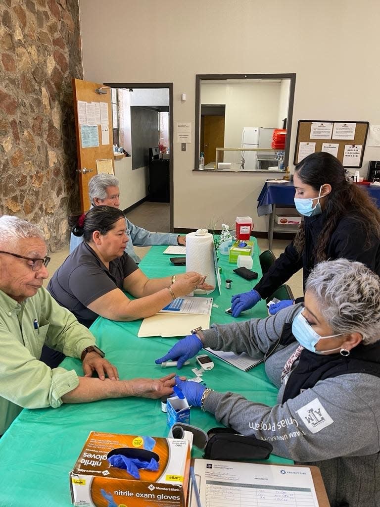 Diabetes screening by the Paso del Norte Health Foundation.