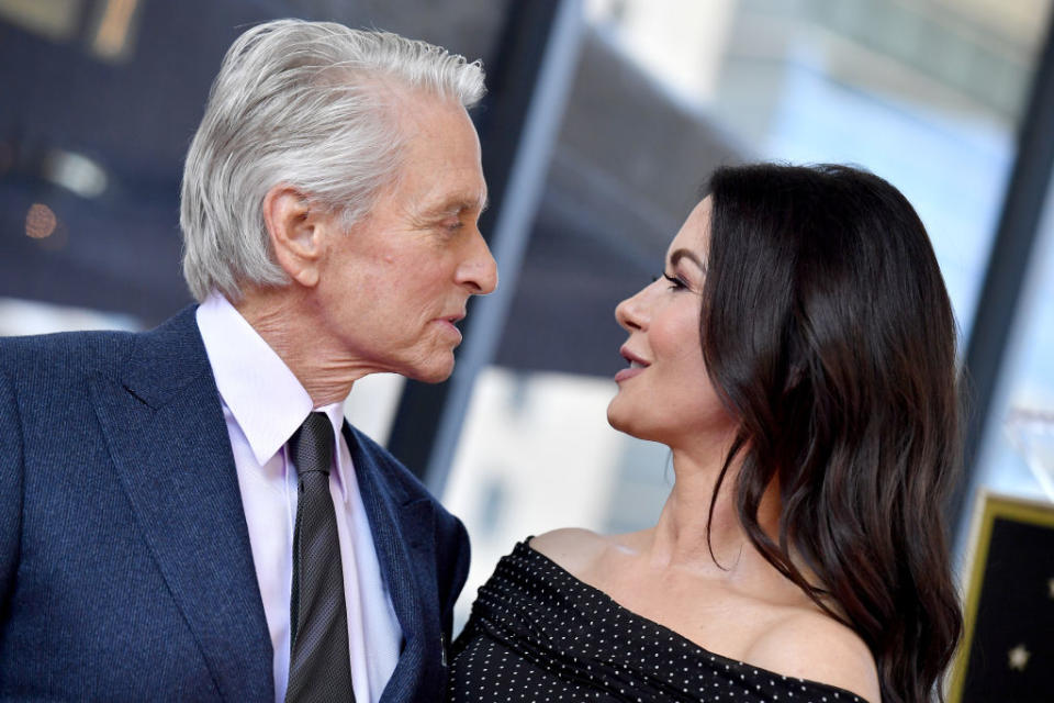 Catherine Zeta-Jones has never had a problem with her 25-year age gap with husband Michael Douglas. Source: Getty