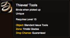 Thieves' Tools tooltip