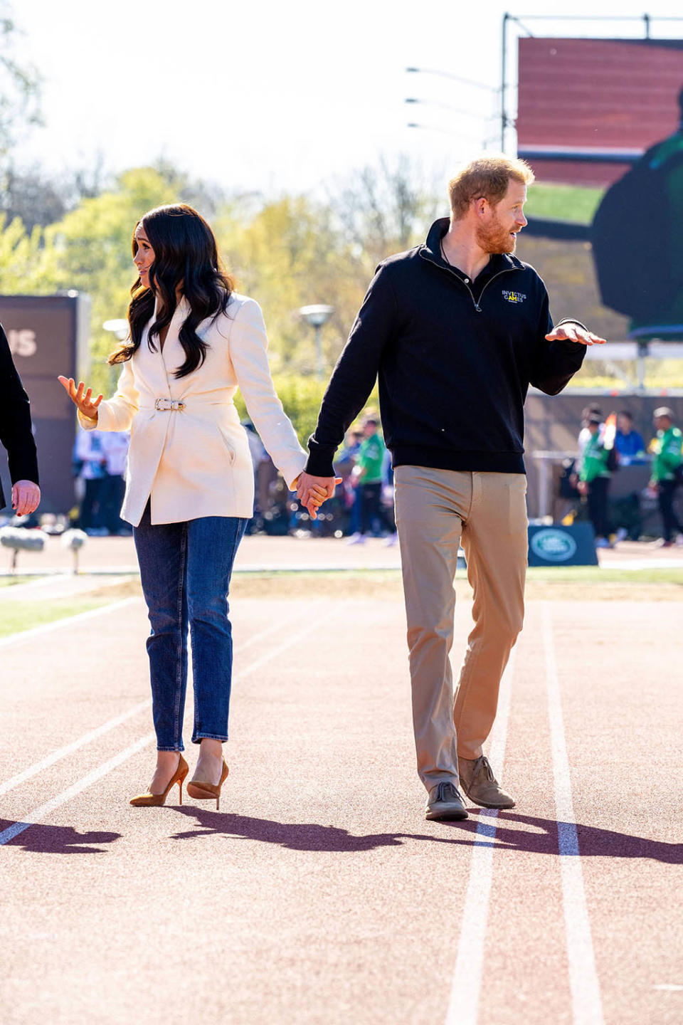 Prince Harry and Meghan Markle at the Invictus Games at Zuiderpark in The Hague on April 17, 2022. - Credit: MEGA