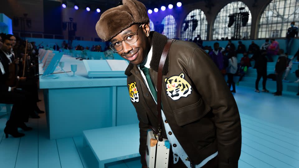 Tyler, the Creator attends the Louis Vuitton's Fall-Winter 2022 fashion show as part of Paris Fashion Week on January 20, 2022. - Victor Boyko/Getty Images