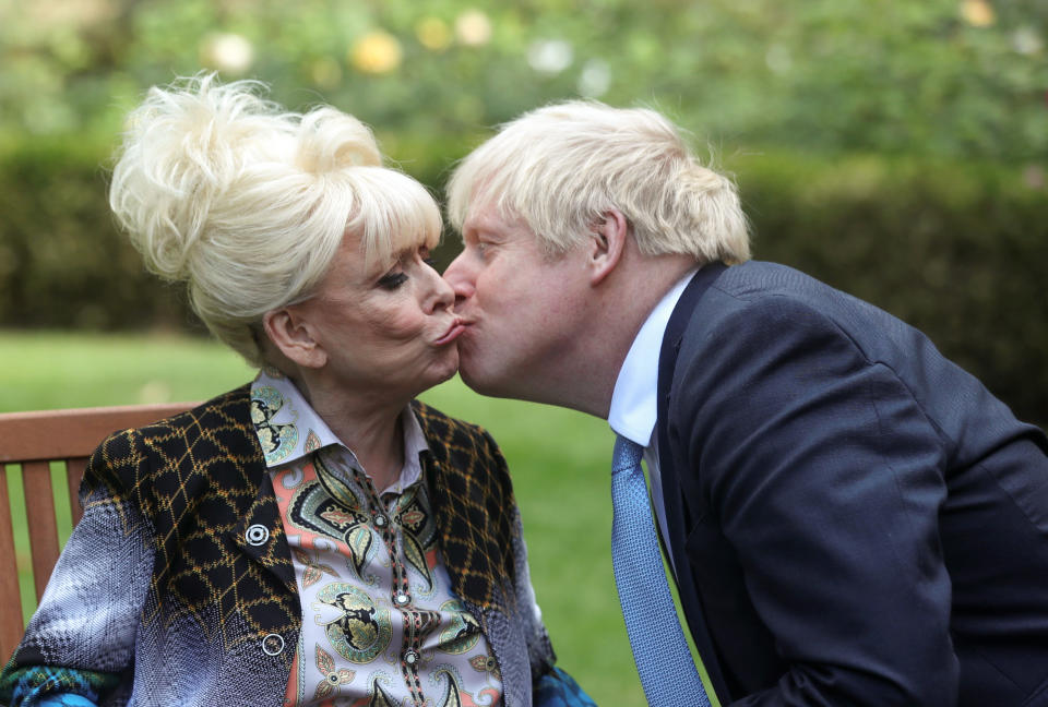 PA REVIEW OF THE YEAR 2019 File photo dated 02/09/19 of Dame Barbara Windsor meeting Prime Minister Boris Johnson after she delivered an Alzheimer's Society open letter to 10 Downing Street in Westminster, London, calling on him to address the "devastating state" of dementia care.