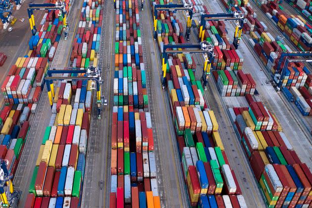 Crates stacked at Felixtowe Port (Photo: Dan Kitwood via Getty Images)