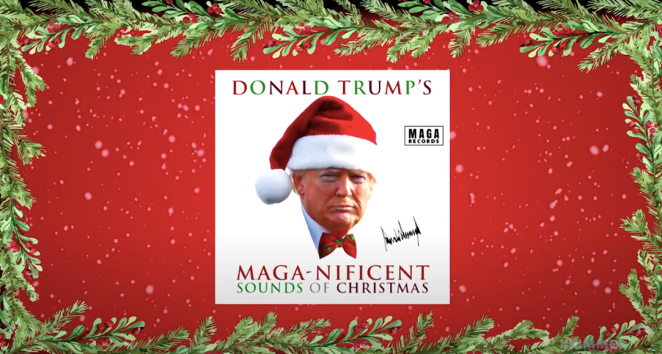 The fake record titled ‘MAGA-nificent sounds of Christmas’ (ABC)