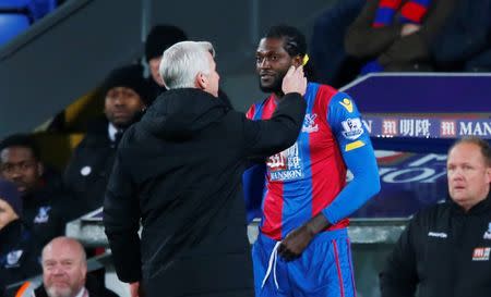 Emmanuel Adebayor prepares for his Palace debut