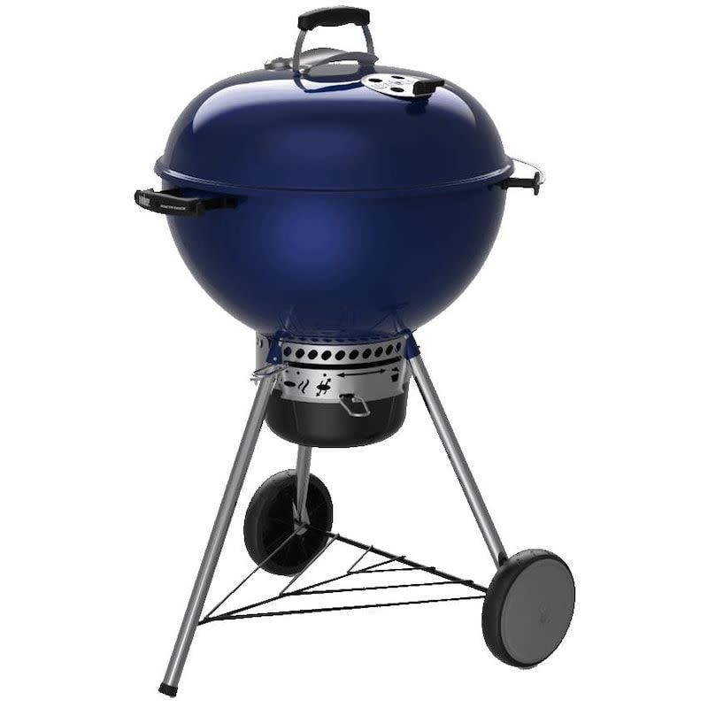 <p><a href="https://go.redirectingat.com?id=74968X1596630&url=https%3A%2F%2Fwww.bbqguys.com%2Fweber-grills%2Fmaster-touch-22-inch-charcoal-grill-with-gourmet-bbq-system-cooking-grate-deep-ocean-blue-14516001&sref=https%3A%2F%2F" rel="nofollow noopener" target="_blank" data-ylk="slk:Shop Now;elm:context_link;itc:0;sec:content-canvas" class="link rapid-noclick-resp">Shop Now</a></p><p>Weber Master Touch Charcoal Grill</p><p>$299.00</p><p>bbqguys.com</p><span class="copyright">BBQ Guys</span>