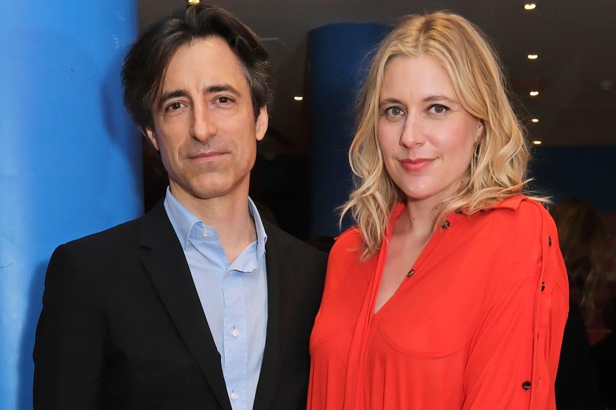 <p>Dave Benett/Getty</p> Noah Baumbach and Greta Gerwig attend a special screening of 