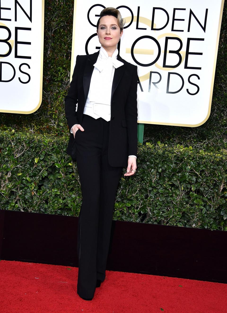 January 2017: Evan Rachel Wood at the Golden Globe Awards