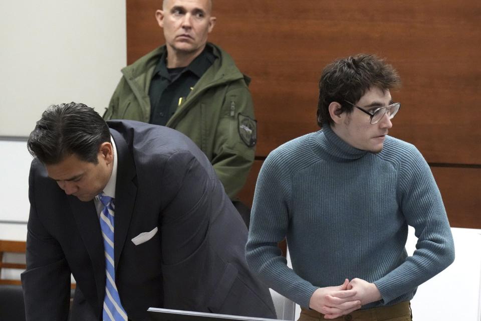 Marjory Stoneman Douglas High School shooter Nikolas Cruz glances towards the back of the courtroom during the penalty phase of his trial at the Broward County Courthouse in Fort Lauderdale, Fla. on Tuesday, May 17, 2022.