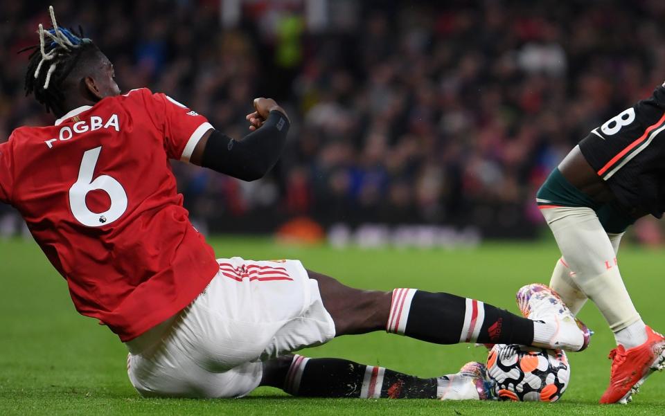 Paul Pogba's challenge on Naby Keita that led to a red card - Getty Images Europe 