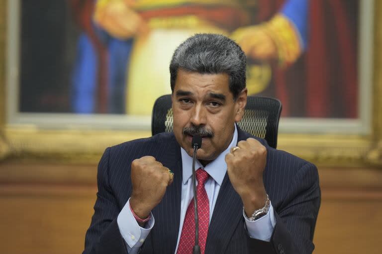 El presidente Nicolás Maduro, en el Palacio de Miraflores, en Caracas, Venezuela. (AP/Matias Delacroix)