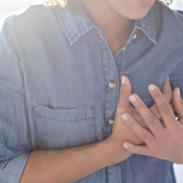 <p>You know how your breasts tend to get sore before your period? The discomfort is taken up a notch when you're pregnant. "One very common symptom we see is very exquisitely sore and tender breasts," Rosser says. "They're much more sensitive and sore than even with regular periods."</p>