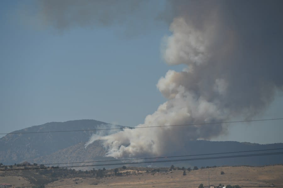 FOX31 viewer Carrie Snow shared photos of the fire west of Loveland.