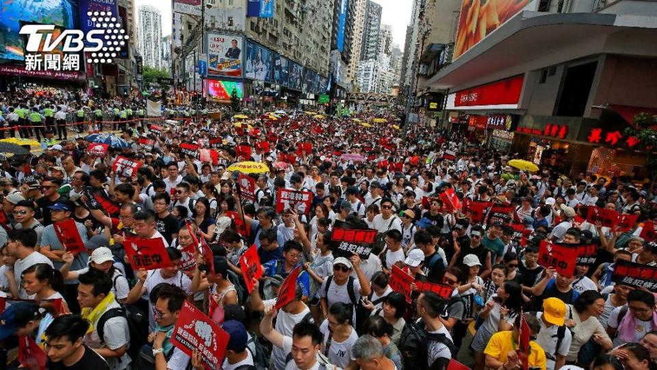 香港2019年反送中示威。（圖／達志影像美聯社）