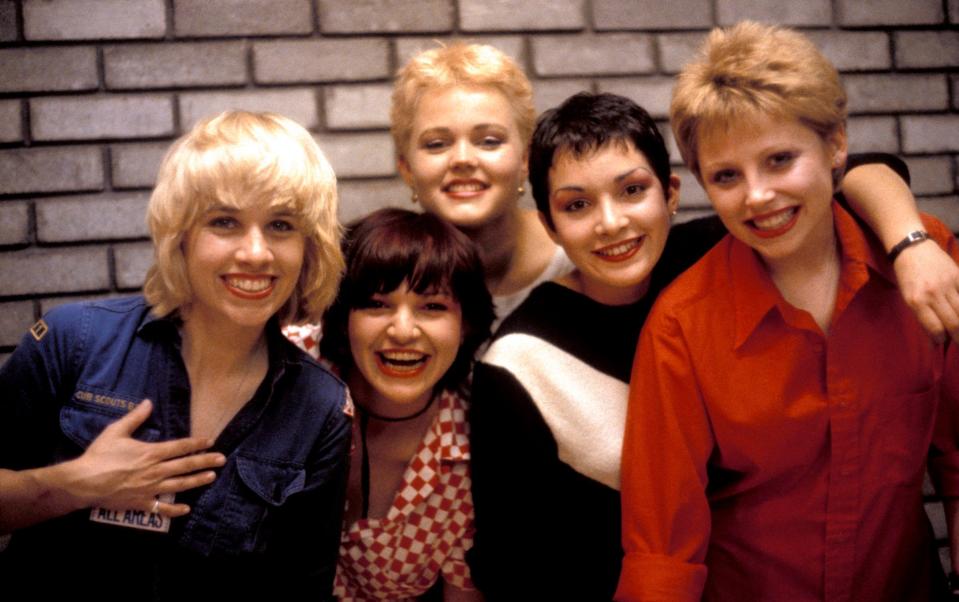 Belinda Carlisle (back, centre) was part of the pioneering punk girl band The Go-Go's - Kerstin Rodgers/Redferns/Getty Images