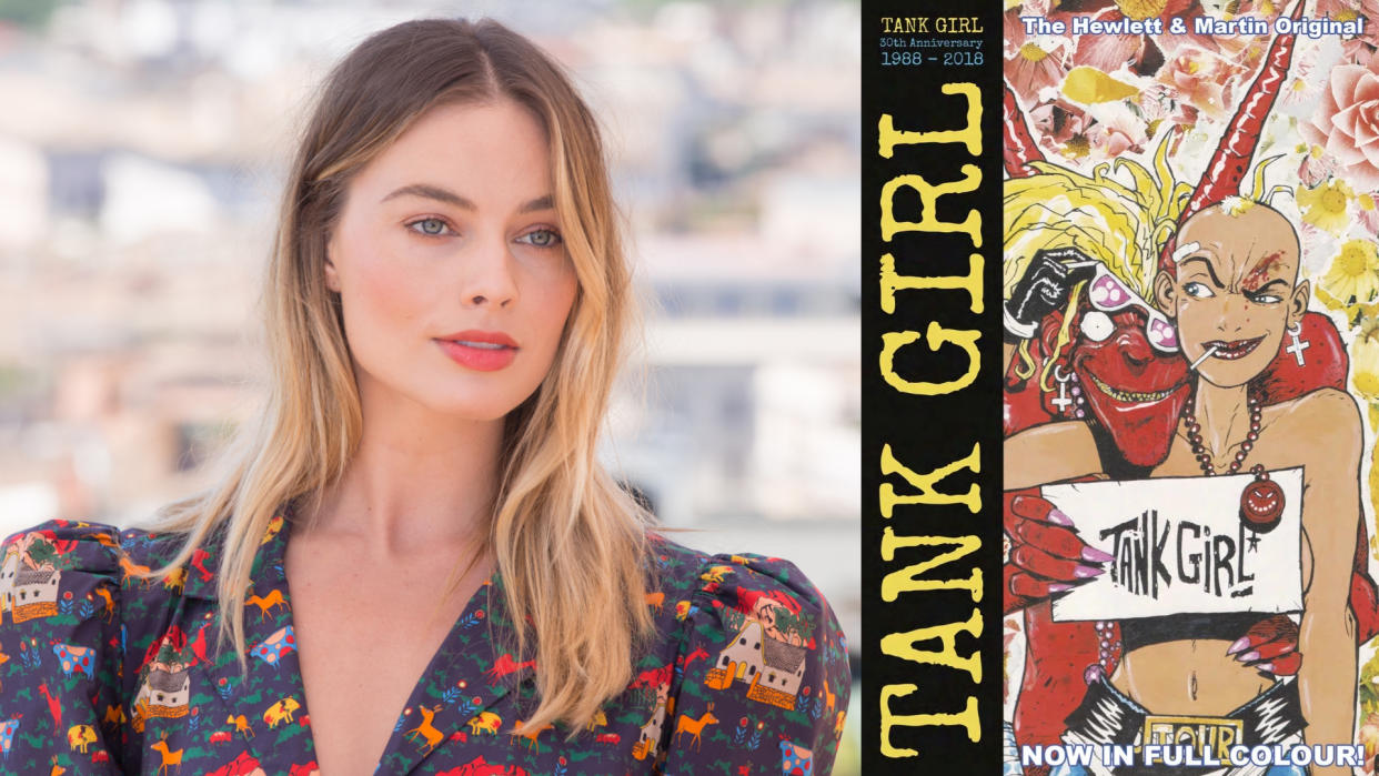 Margot Robbie's production company has optioned British comic 'Tank Girl'. (Credit: Matteo Nardone/Pacific Press/LightRocket via Getty Images/Titan Comics)