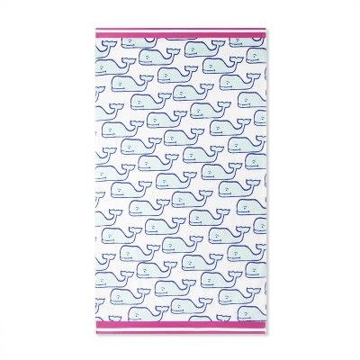 Vineyard Whale Print Beach Towel