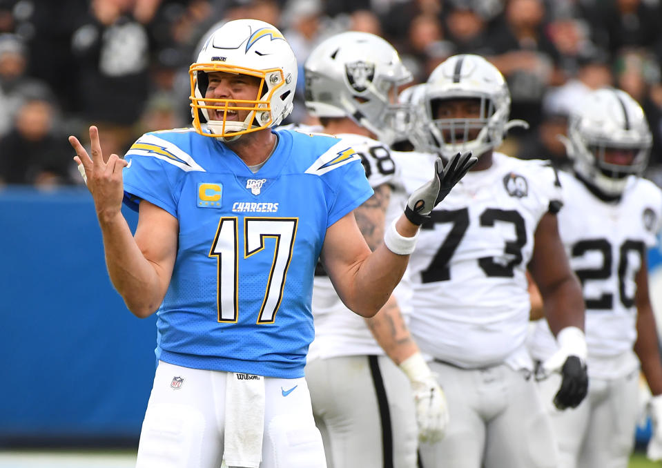 Philip Rivers raised a practical question about coronavirus and the Super Bowl, but the answer now might not be the answer by then. (Photo by Jayne Kamin-Oncea/Getty Images)