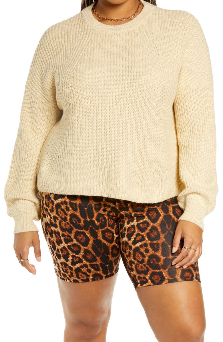 BP. Oversize Crewneck Sweater Plus Size. Image via Nordstrom.