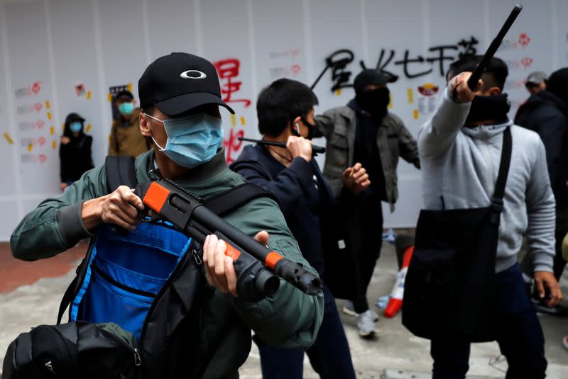 Anti-government New Year's Day demonstration in Hong Kong