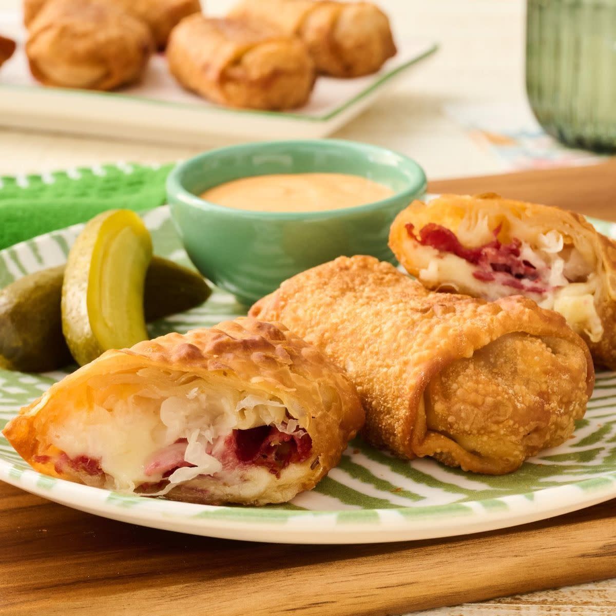 reuben egg rolls