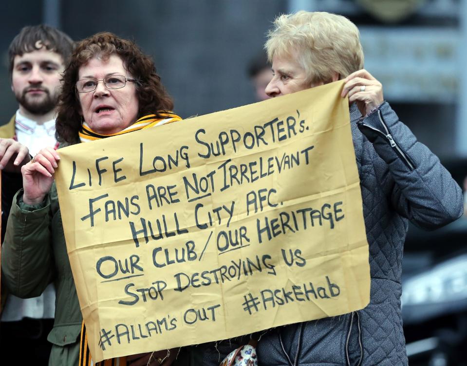 Hull fans have been protesting about the changes the owners want to make