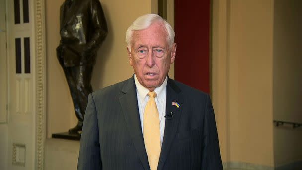 PHOTO: House Majority leader Steny Hoyer speaks to GMA 3 about the upcoming election, in Washington, D.C., on Sept. 21, 2022. (ABC News)