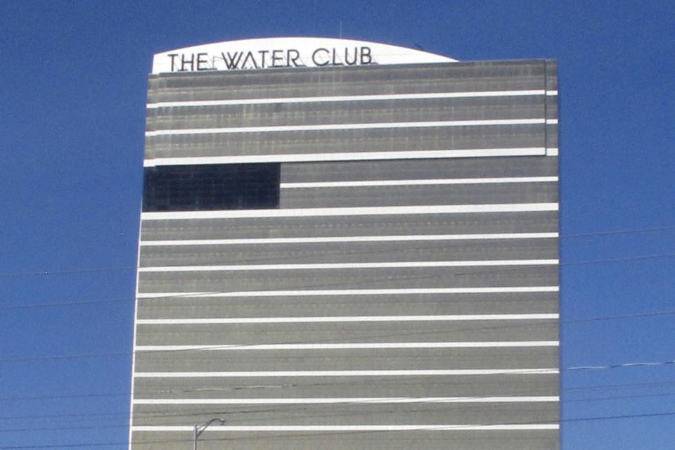 The Water Club hotel stands in Atlantic City, N.J., on Oct. 1, 2020. MGM Resorts International is renovating and renaming the hotel as the MGM Tower in a project that should be completed by Memorial Day weekend of 2023. (AP Photo/Wayne Parry)