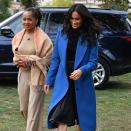 The Duchess of Sussex, Meghan Markle, and her mother step out in style for the launch of the Grenfell charity cookbook at Kensington Palace in London.