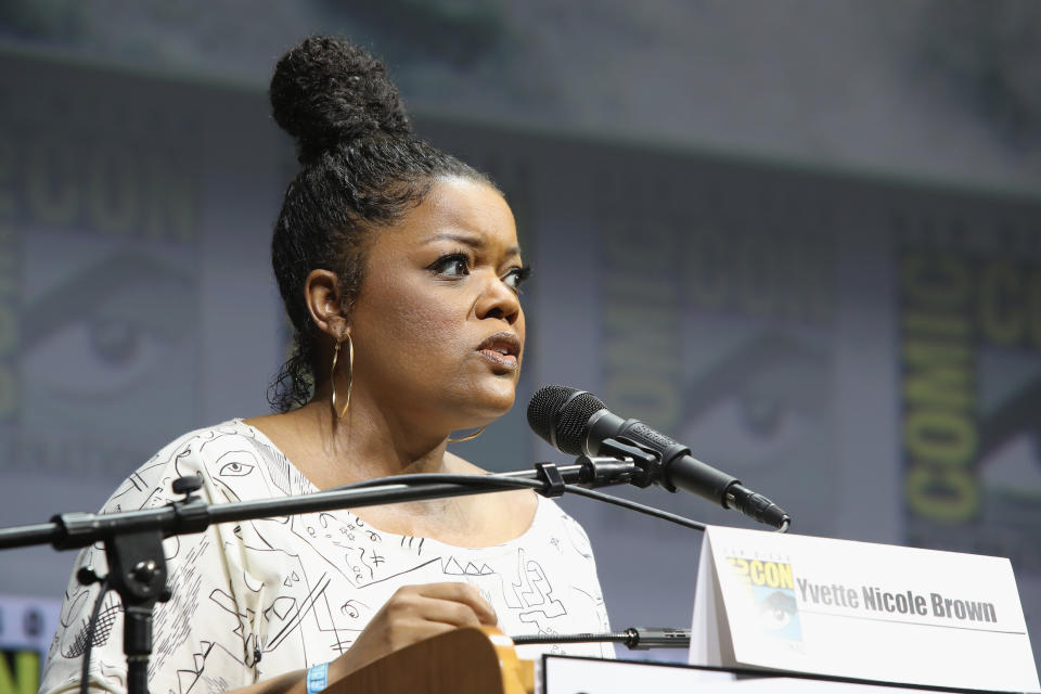 Yvette Nicole Brown attends the <em>Fear the Walking Dead</em> panel at San Diego Comic-Con on July 20, 2018. Hardwick did not attend. (Photo: Ari Perilstein/Getty Images for AMC)