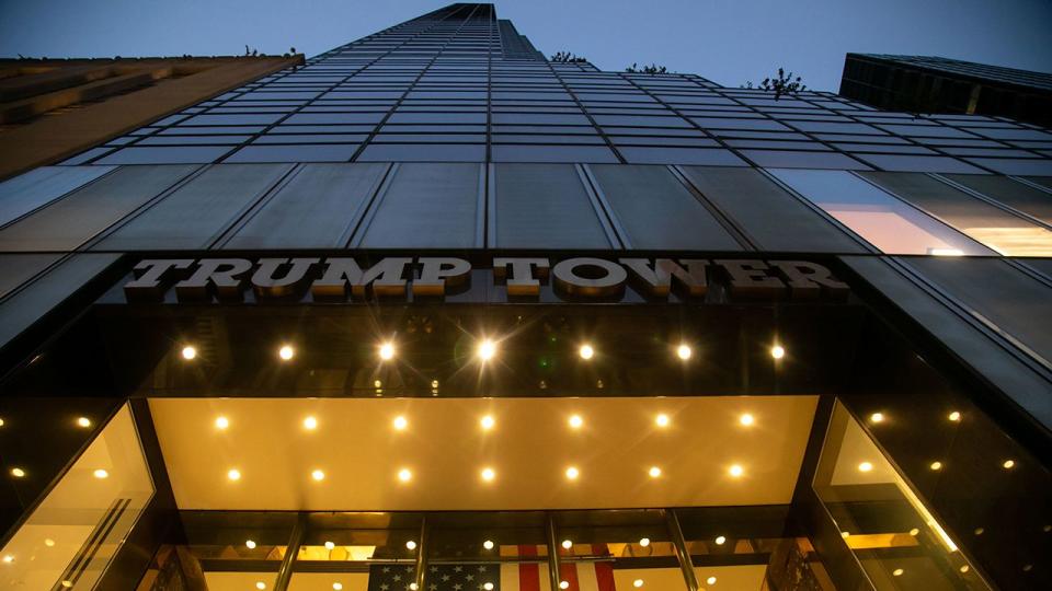 Trump Tower in New York, US, on Monday, Oct. 2, 2023. Donald Trump will face off against New York Attorney General Letitia James starting today in a contentious civil trial that threatens his control over his real estate empire in the state.