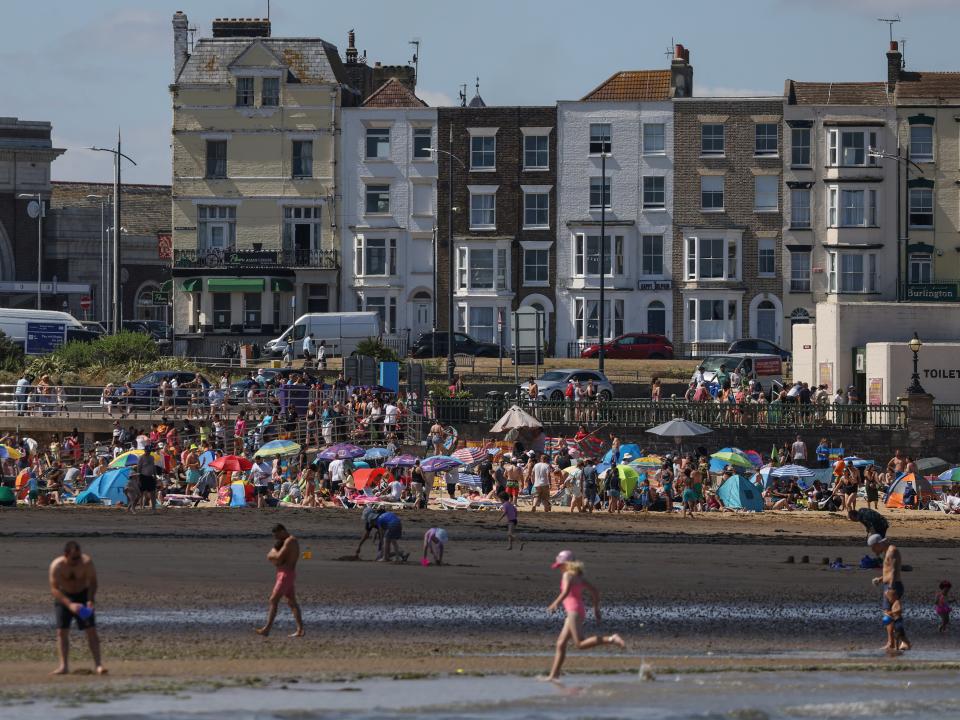 Britons packed the beach at Margate on Saturday (Getty Images)