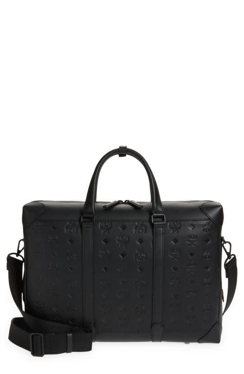 Monograph Water Resistant Leather Briefcase