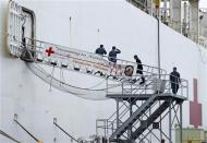 San Diego-based hospital ship USNS Mercy prepares for possible deployment to aid the typhoon-stricken areas of the Philippines from its port in San Diego, California November 15, 2013. REUTERS/Mike Blake