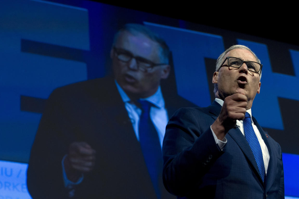 Washington Gov. Jay Inslee is making a long-shot bid for the 2020 Democratic presidential nomination by running as the only candidate focused almost entirely on climate change. (Jose Luis Magana/ASSOCIATED PRESS)