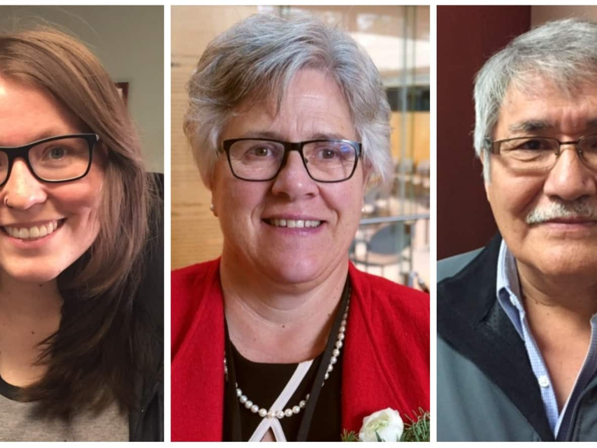 Alyssa Carpenter, Health Minister Julie Green and elder Paul Andrew will be on the Trailbreaker Thursday to talk about mental health and addictions in the territory.  (CBC - image credit)