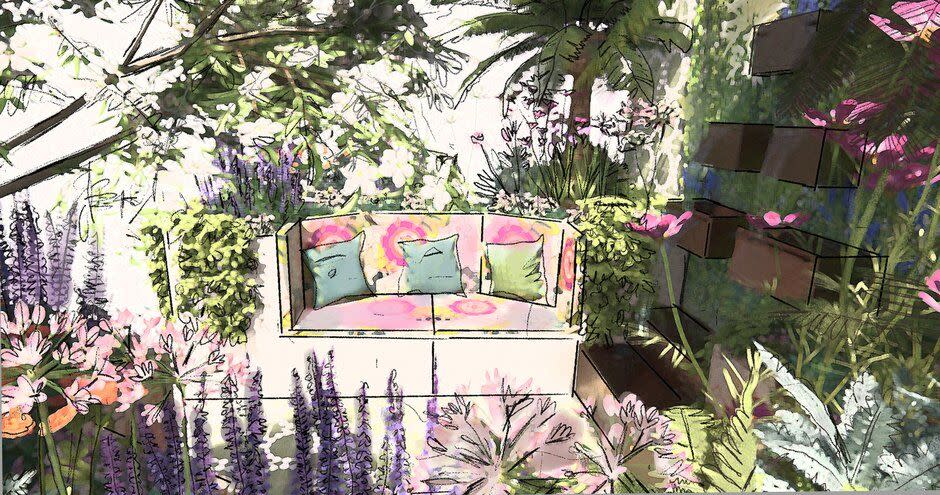 chelsea flower show 2024, the anywhere courtyard designed by elisabeth wright mccalla
