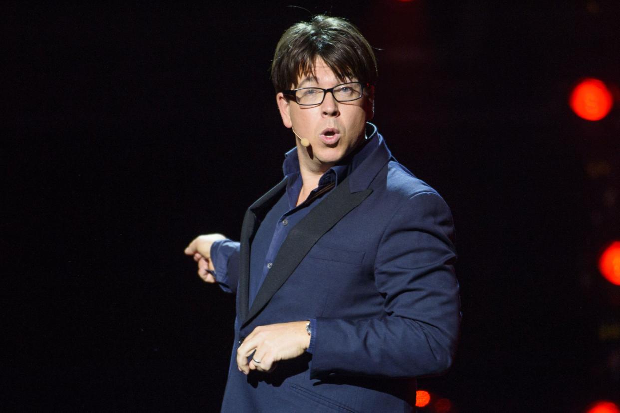 Michael McIntyre performing on stage at the Royal Albert Hall in London for the Teenage Cancer Trust annual concert series. Picture date: Wednesday March 29th, 2017. Photo credit should read: Matt Crossick/ EMPICS Entertainment.