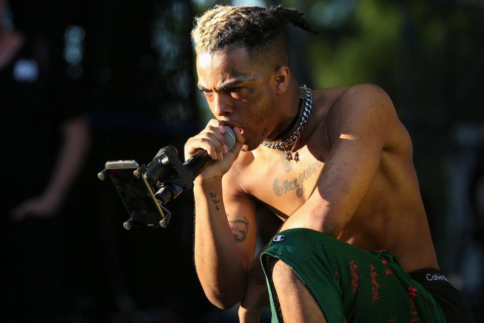 XXXTentacion performs during the second day of the Rolling Loud Festival in downtown Miami on Saturday, May 6, 2017.