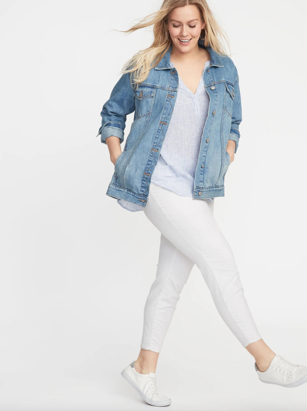 Old Navy's best-selling denim jacket is perfect for summer and under $50. (Photo: Old Navy)