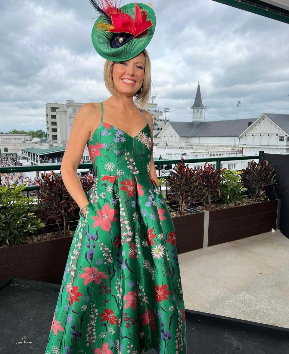 Dylan Dreyer at Churchill Downs.  Dreyer has covered the Kentucky Oaks and Kentucky Derby for NBC for more than a decade.