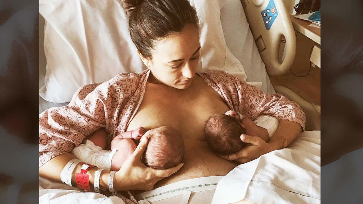 The Tandem Breastfeeding Photo This Mom Never Thought She'd Share: 'Boobs,  Stretch Marks, Insecurities, and All