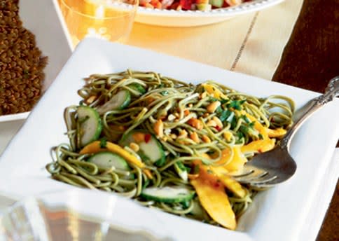 Soba Noodle Salad with Cucumber and Mango